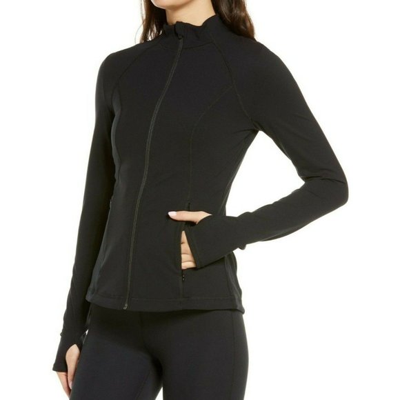 Sweaty Betty Power Workout Zip Through Jacket Black NWT XXS - Picture 2 of 9